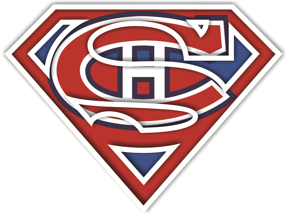 Montreal Canadiens superman logos iron on heat transfer